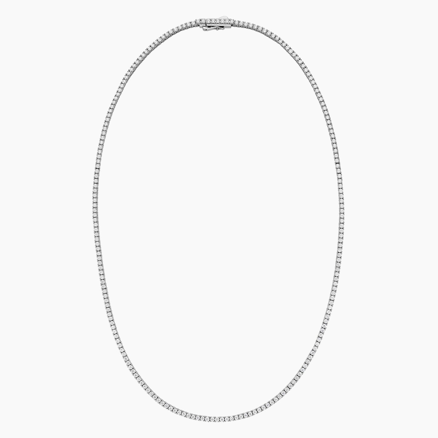 Perfect Four-Prong Lab Diamond Tennis Necklace in 18K Gold