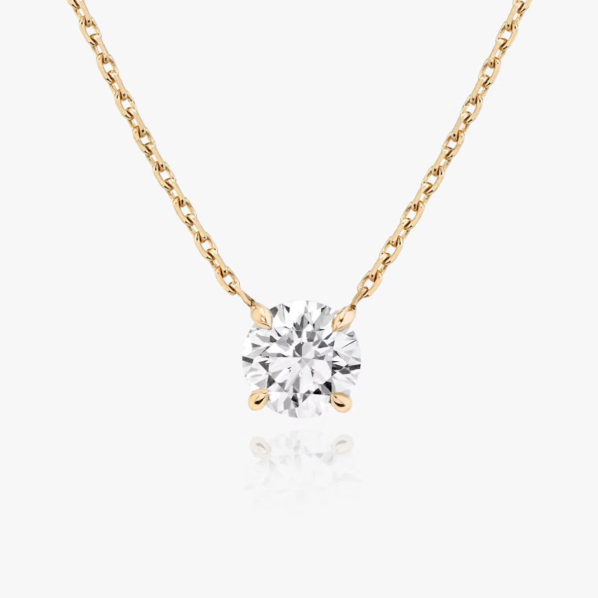 1 Carat Round Solitaire Necklace
