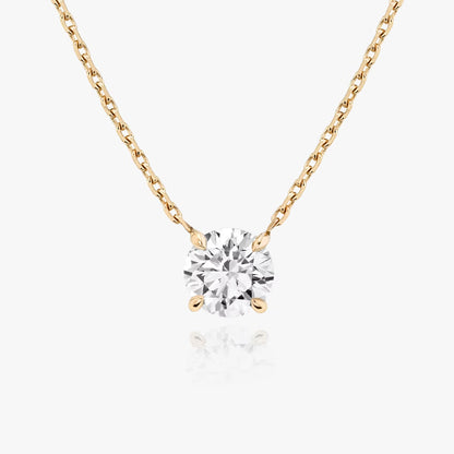 1 Carat Round Solitaire Necklace