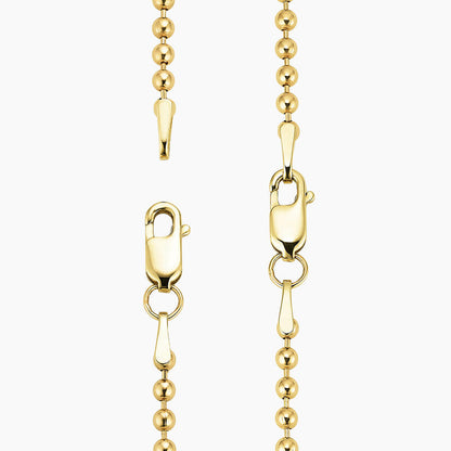 Lab Diamond Solitaire Bead Chain Pendant (0.40 ct. tw.) in 14K Gold