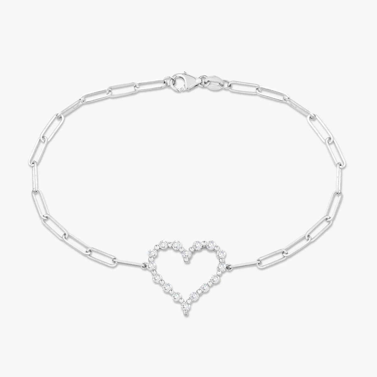 Floating Diamond Heart Bracelet 0.56 ctw