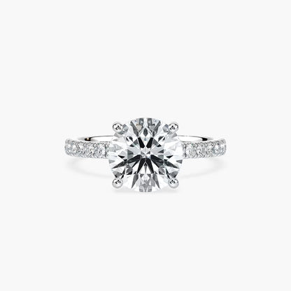 Classic Round Hidden Halo Ring