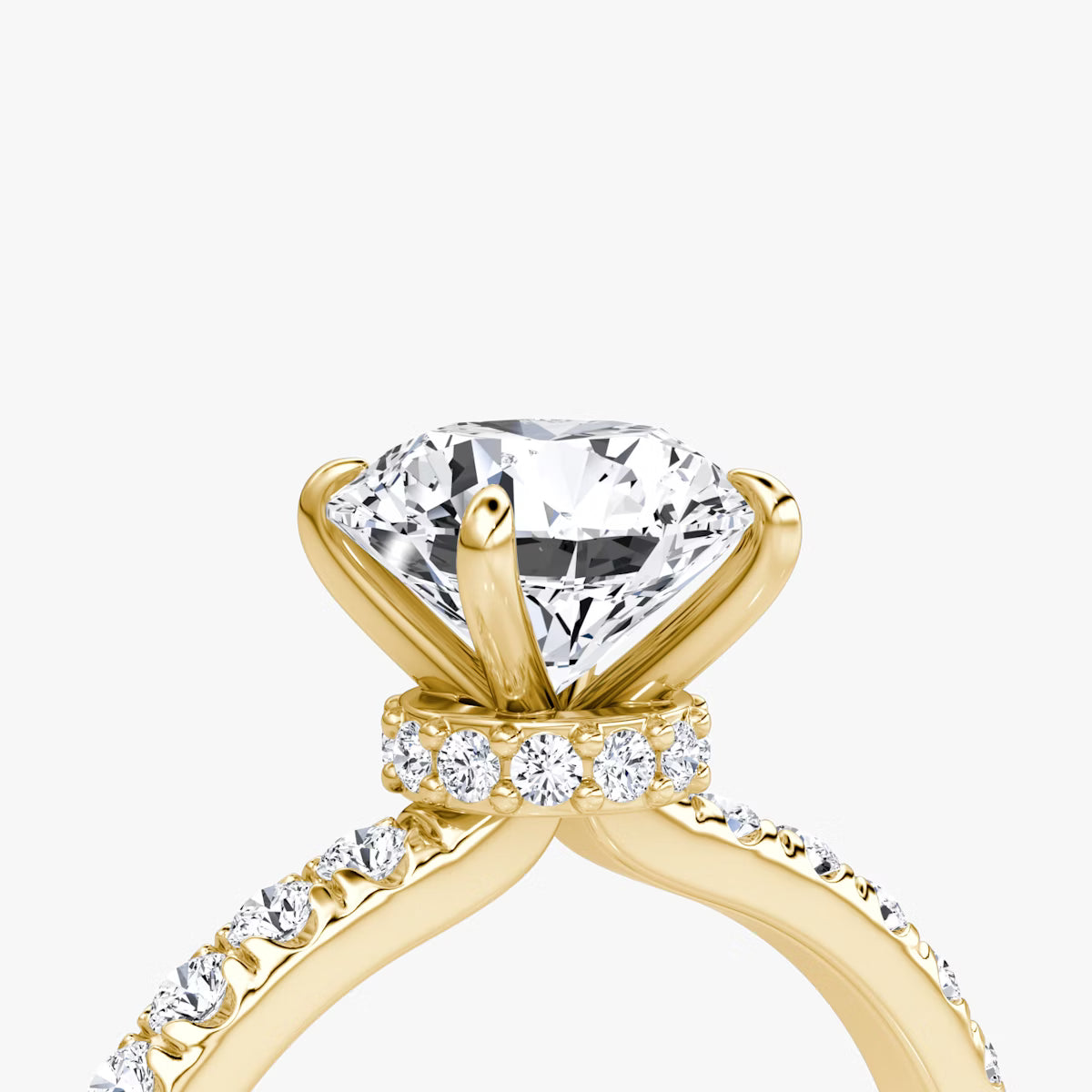 The Hidden Halo 2 Carat Round Brilliant White Gold Engagement Ring