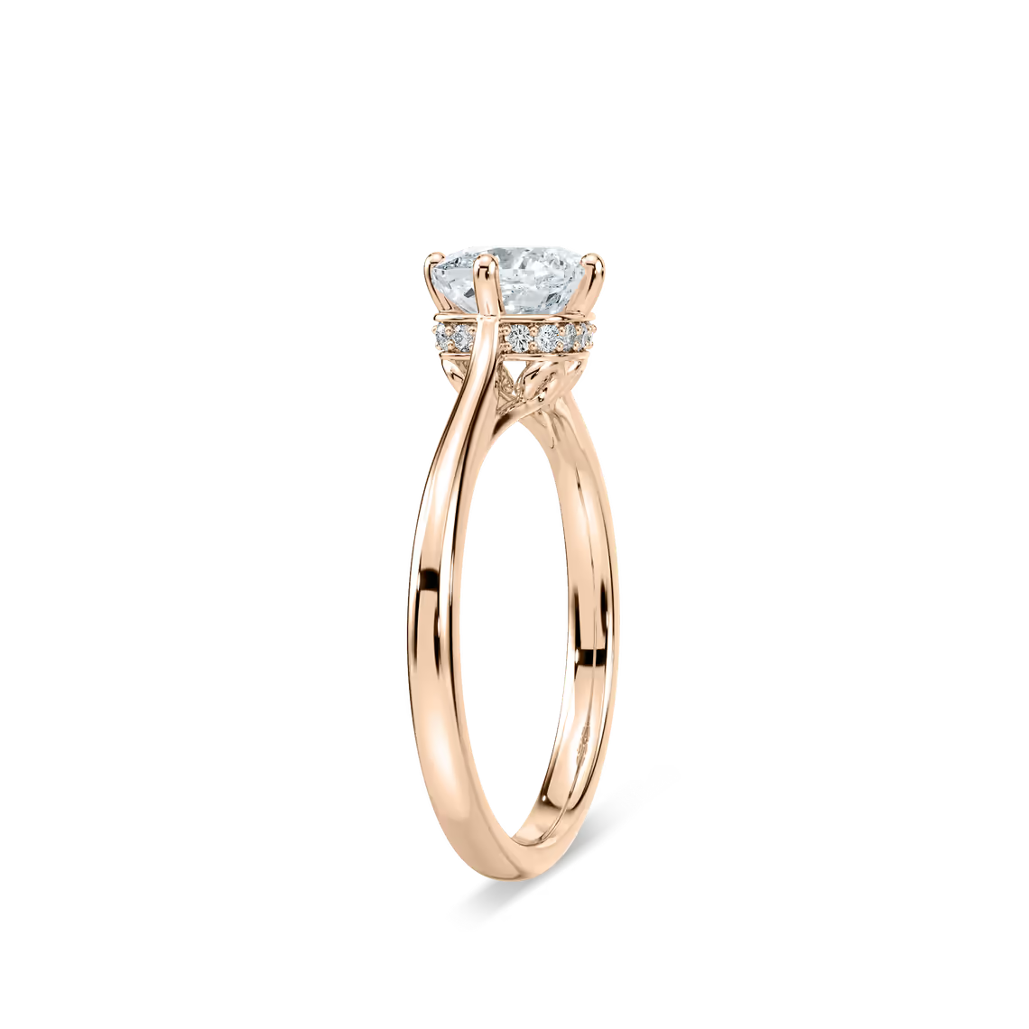 Ariel Hidden Halo Engagement Ring