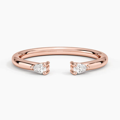 Wren Pear Diamond Ring in 18K Gold