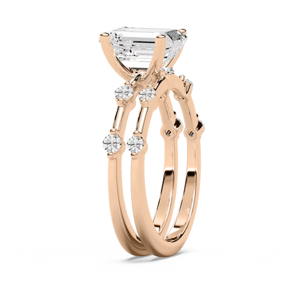 Mila Emerald Cut Wedding Set