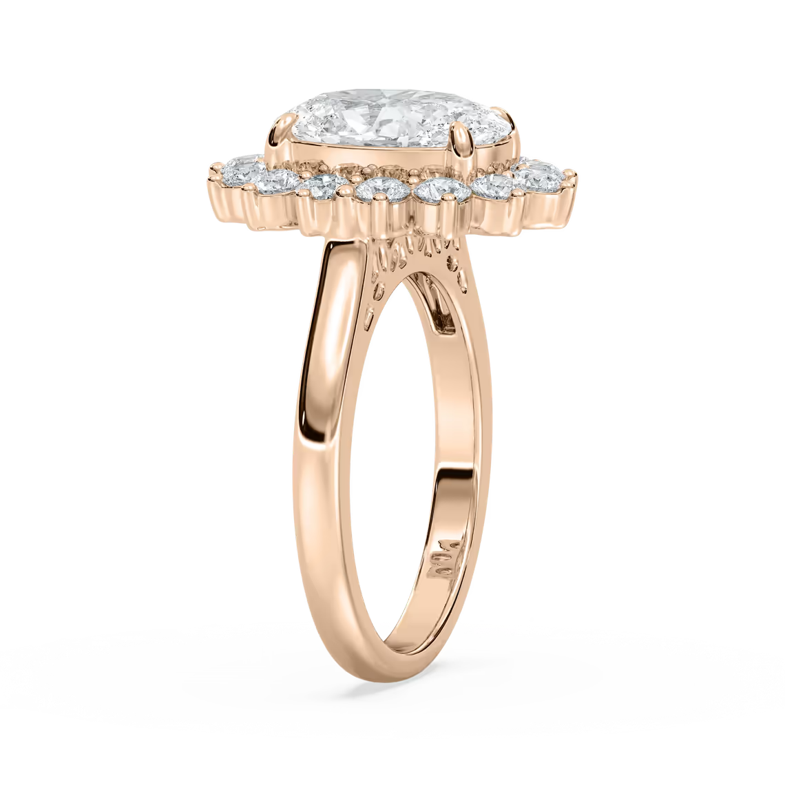 Thea Halo Oval Engagement Ring