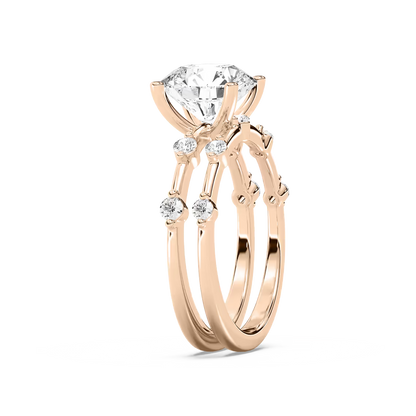 Mila Round Brilliant Wedding Set