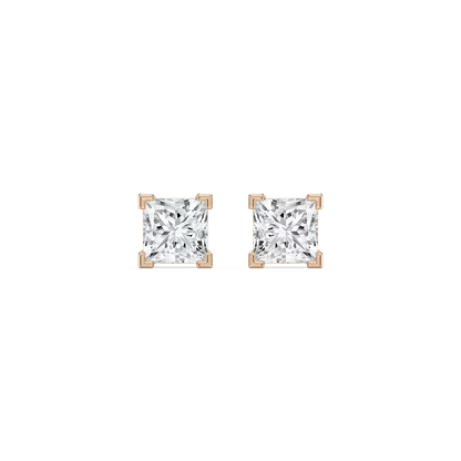 Princess-Cut Lab Diamond Studs