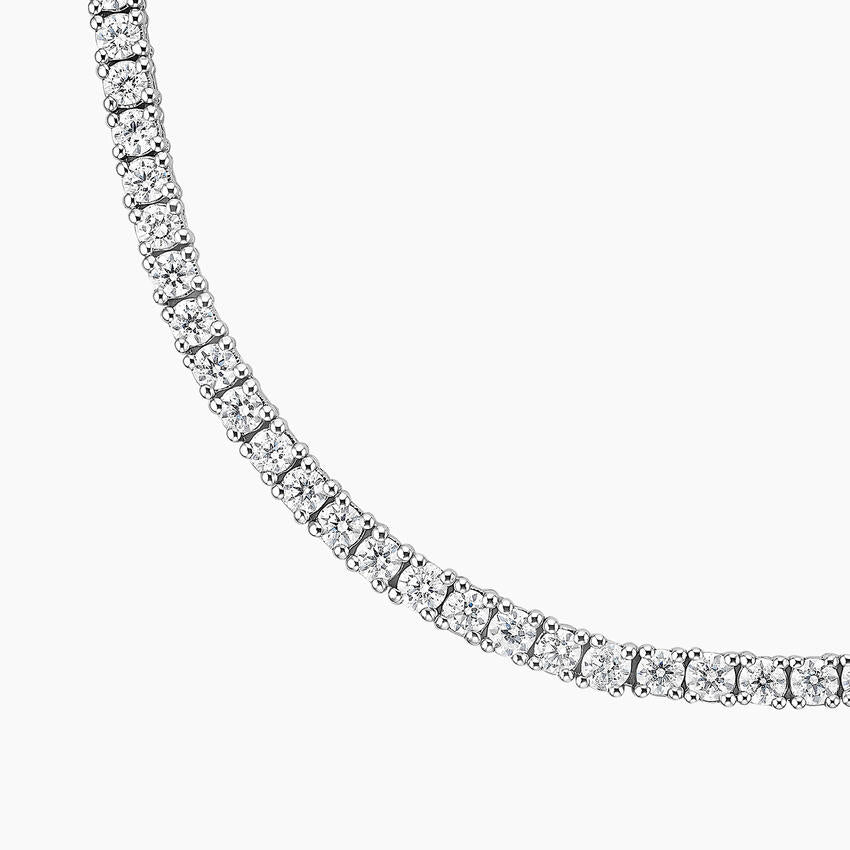 Perfect Four-Prong Lab Diamond Tennis Necklace in 18K Gold