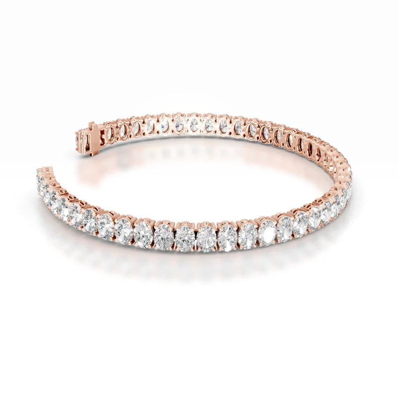 Audrey 12.5 CT Oval Tennis Lab Grown Diamond Bracelet
