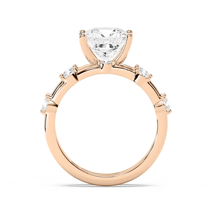 Mila Princess Cut Wedding Set