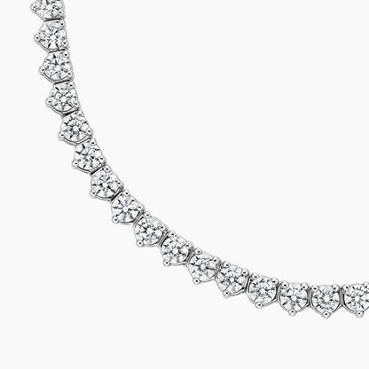 Perfect Three-Prong Lab Diamond Tennis Necklace in 18K Gold