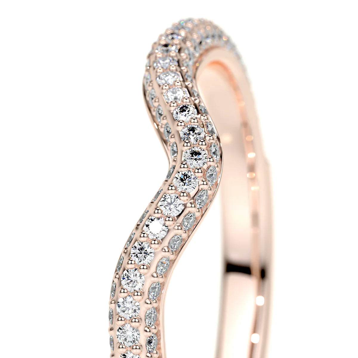 Ana Lab Grown Curved Wedding Ring