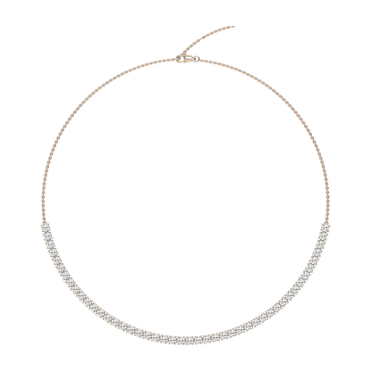 Half Diamond Tennis Necklace