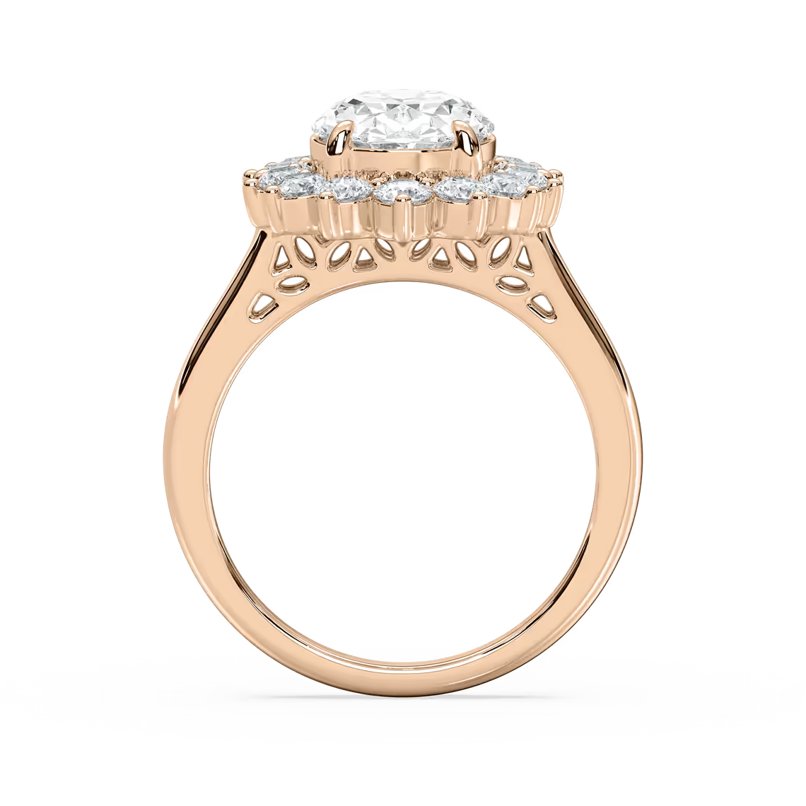 Thea Halo Oval Engagement Ring