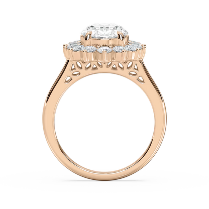 Thea Halo Oval Engagement Ring