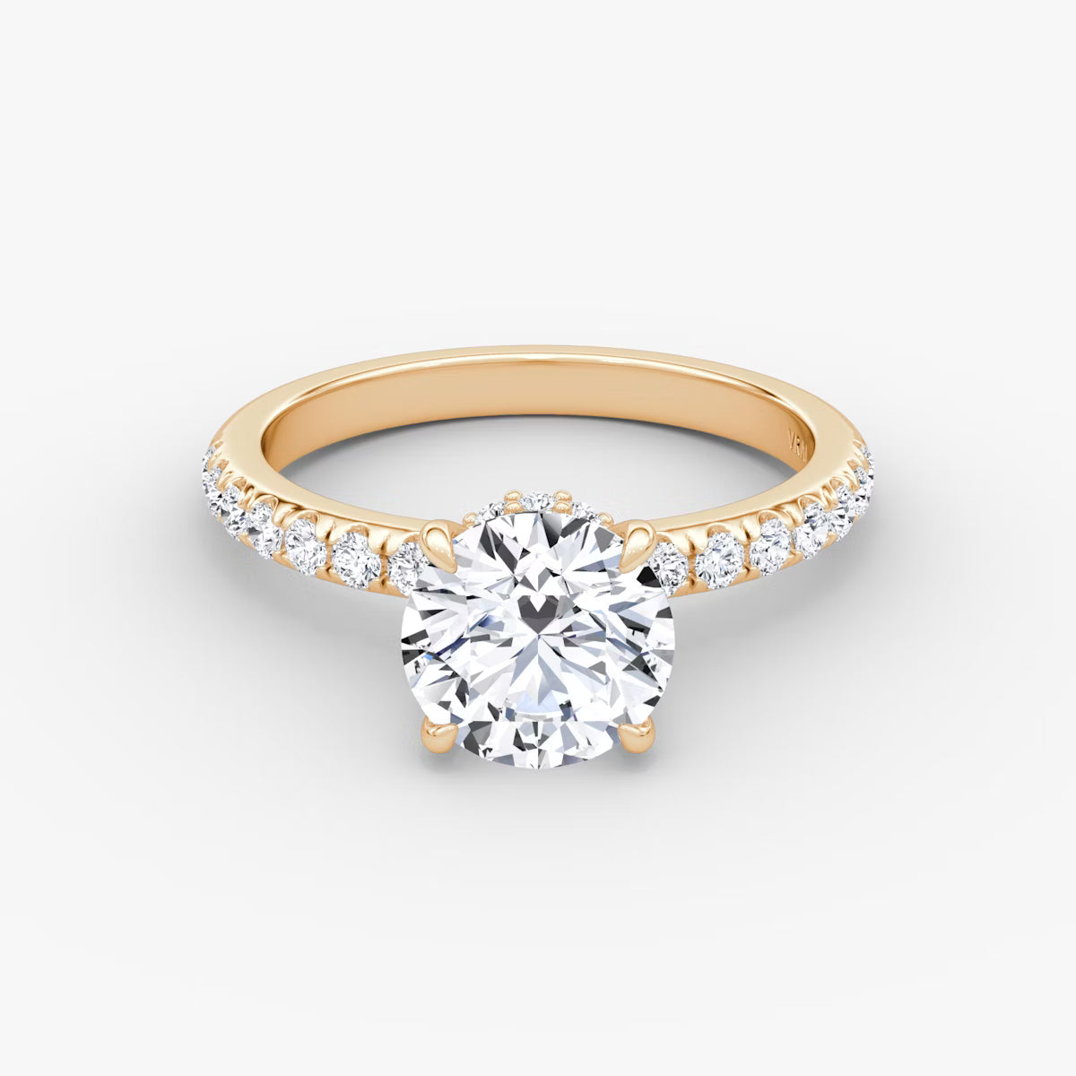 The Hidden Halo 2 Carat Round Brilliant White Gold Engagement Ring