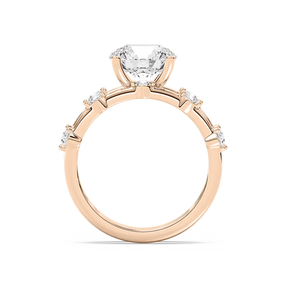 Mila Round Brilliant Wedding Set