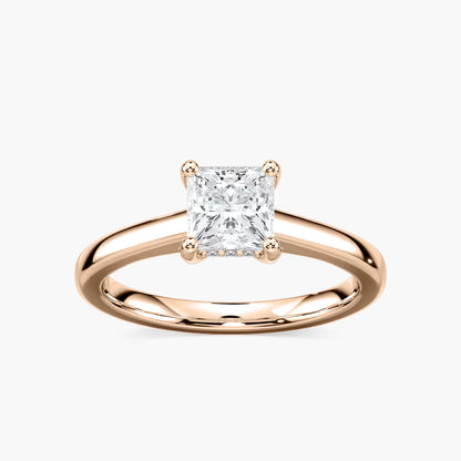 Stefania Hidden Halo Solitaire Engagement Ring