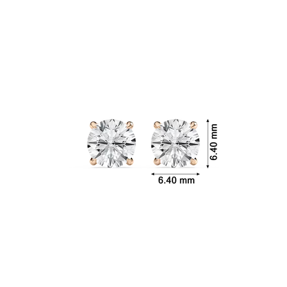 Hidden Halo Round Diamond Earrings