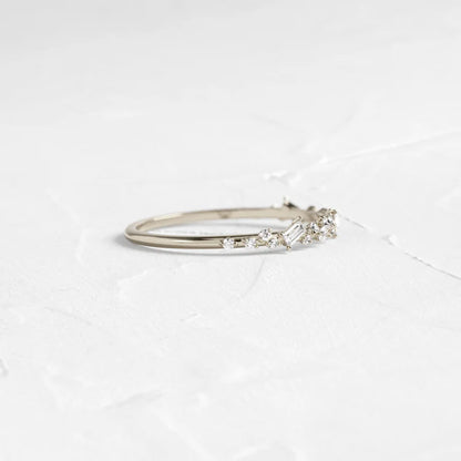 Sprinkle of Sugar Bezel Ring in Baguette Cut Diamond