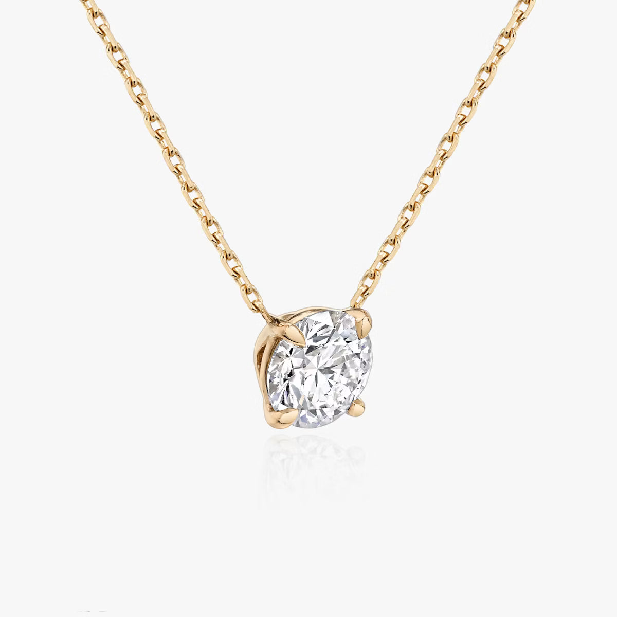 1 Carat Round Solitaire Necklace