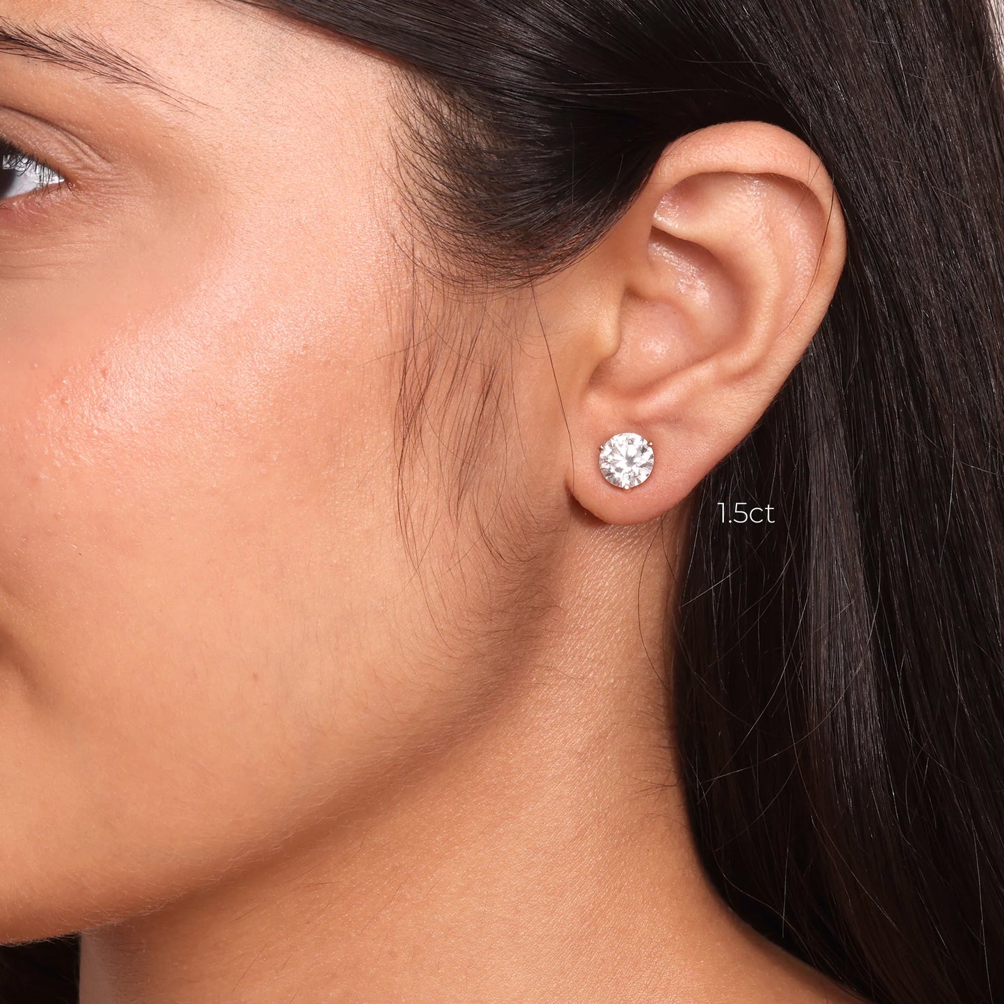 EVE Round Prong Solitaire Studs 18KT Gold