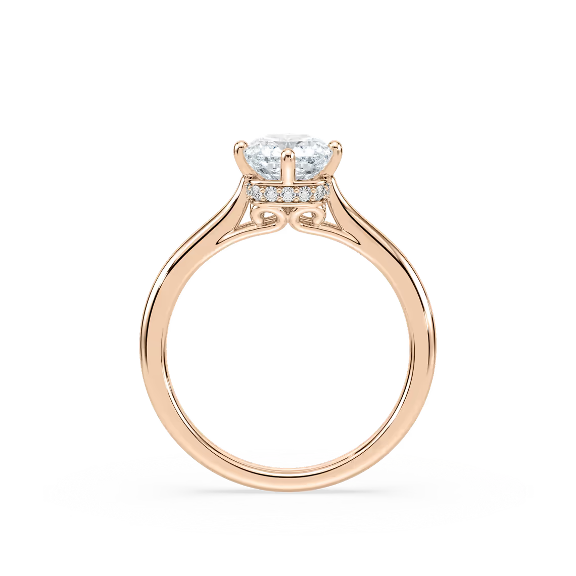 Ariel Hidden Halo Engagement Ring