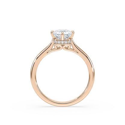 Ariel Hidden Halo Engagement Ring
