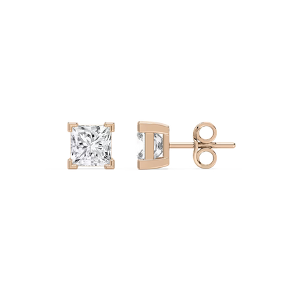 Princess-Cut Lab Diamond Studs