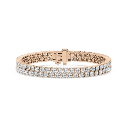 Classic Double Row Diamond Tennis Bracelet