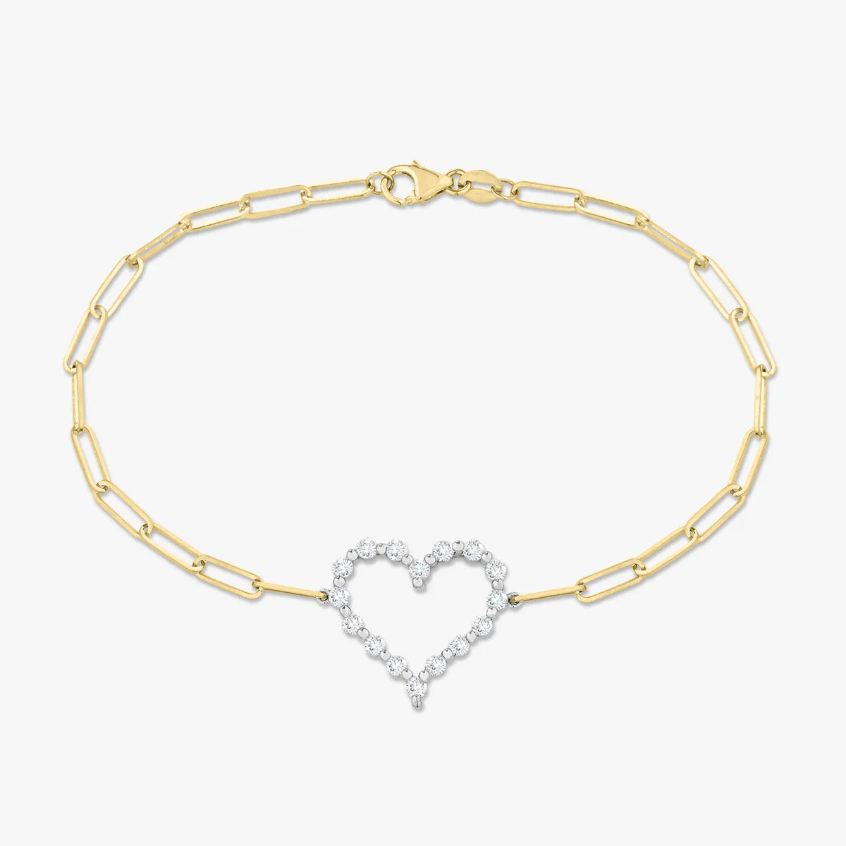 Floating Diamond Heart Bracelet 0.56 ctw
