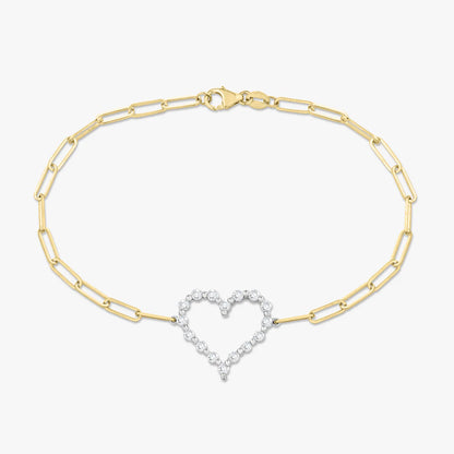 Floating Diamond Heart Bracelet 0.56 ctw