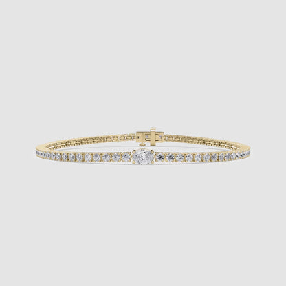 Oval Solitaire Tennis Bracelet