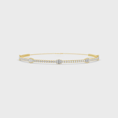 10.76 Carat Round & Baguette Lab Grown Diamond Tennis Choker Necklace