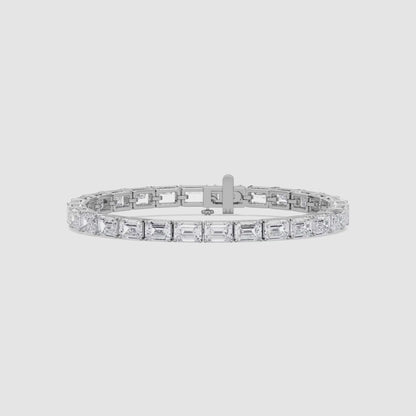 East West Emerald Tennis Bracelet