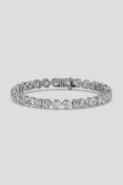 Blended Solitaire Tennis Bracelet