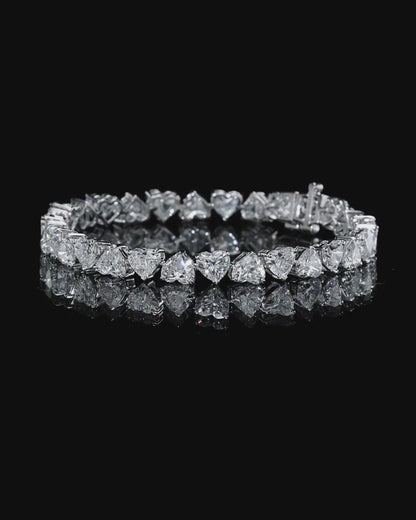 11ct ct Heart Shaped Diamond Tennis Bracelet