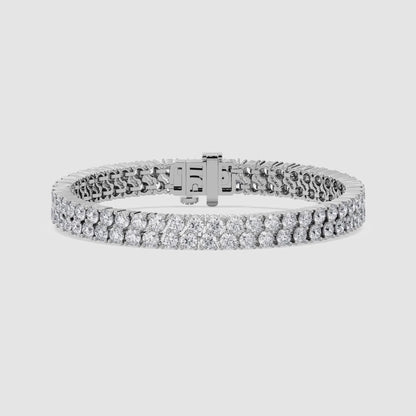 Classic Double Row Diamond Tennis Bracelet