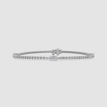 3 Station Tennis Bracelet